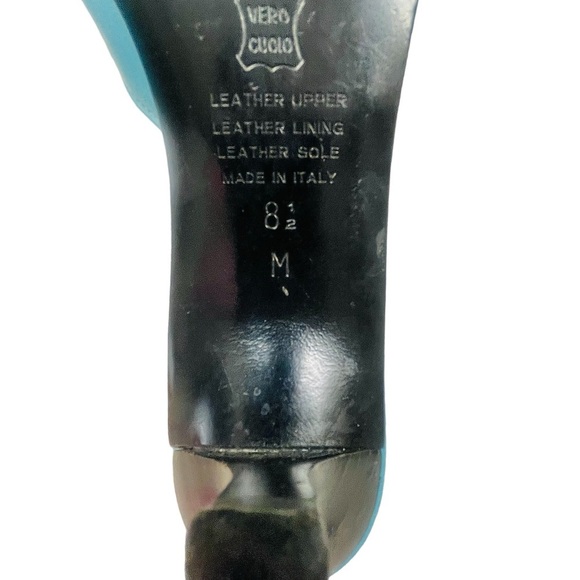 Icon Wearable Art Teal Green Mules Slides Shoes 8.5 - Picture 10 of 14